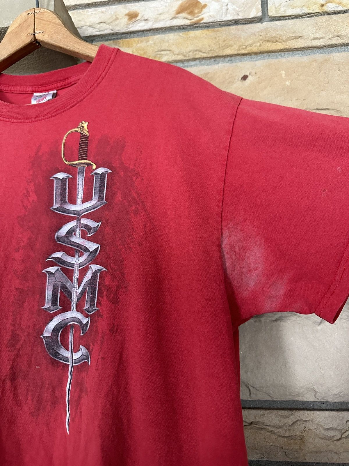 Vintage Vintage Y2K USMC Graphic Tee Size US XL / EU 56 / 4 - 8 Thumbnail