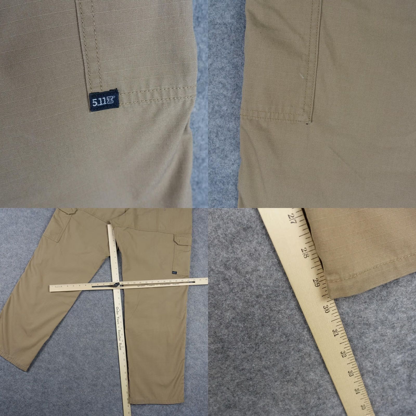 Vintage 5.11 Tactical Cargo Pants Mens 31x30 Beige Elastic Waist Ripstop Workwear Series Cargo Pants Mens Beige Size US 31 - 10 Thumbnail