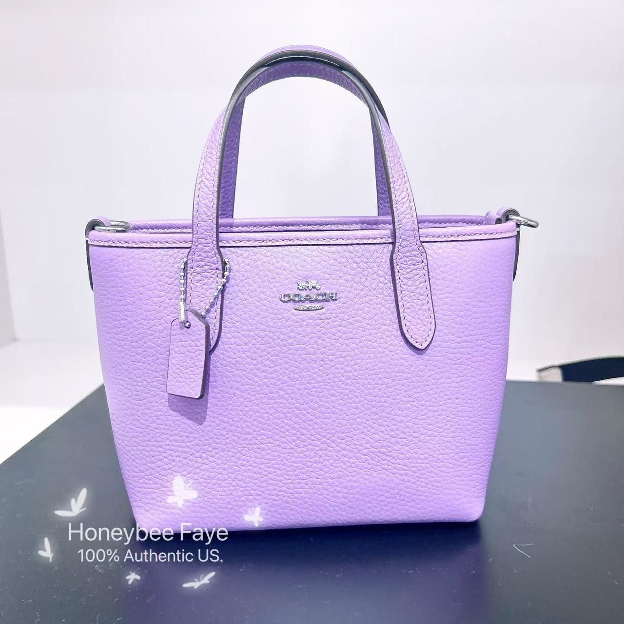 Coach NWT Coach City Mini Tote Bag CW031 Silver/Iris Size ONE SIZE - 2 Thumbnail