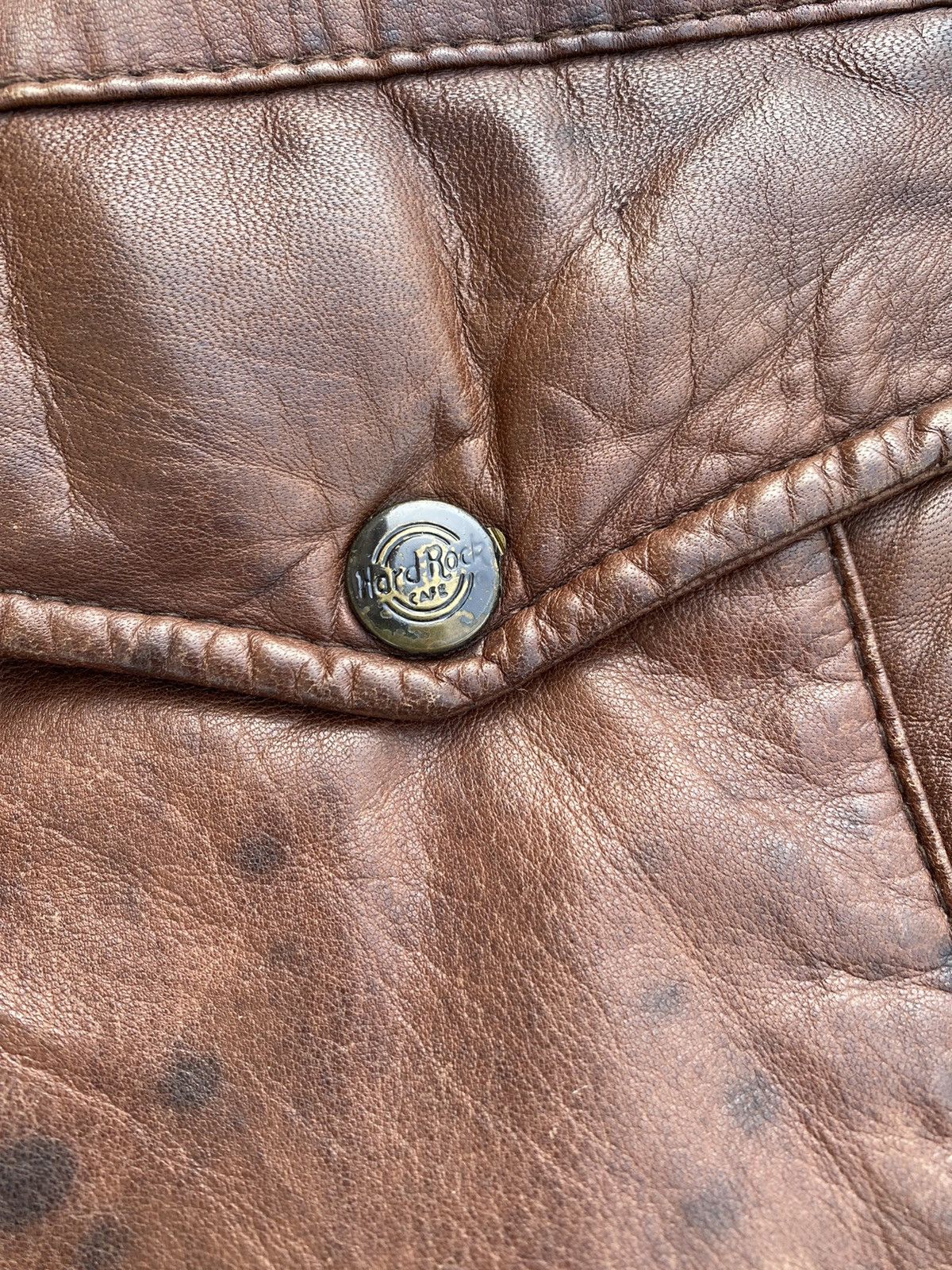 Hard Rock Cafe Hard Rock Cafe Kowloon vintage leather bomber jacket Size US XL / EU 56 / 4 - 10 Thumbnail