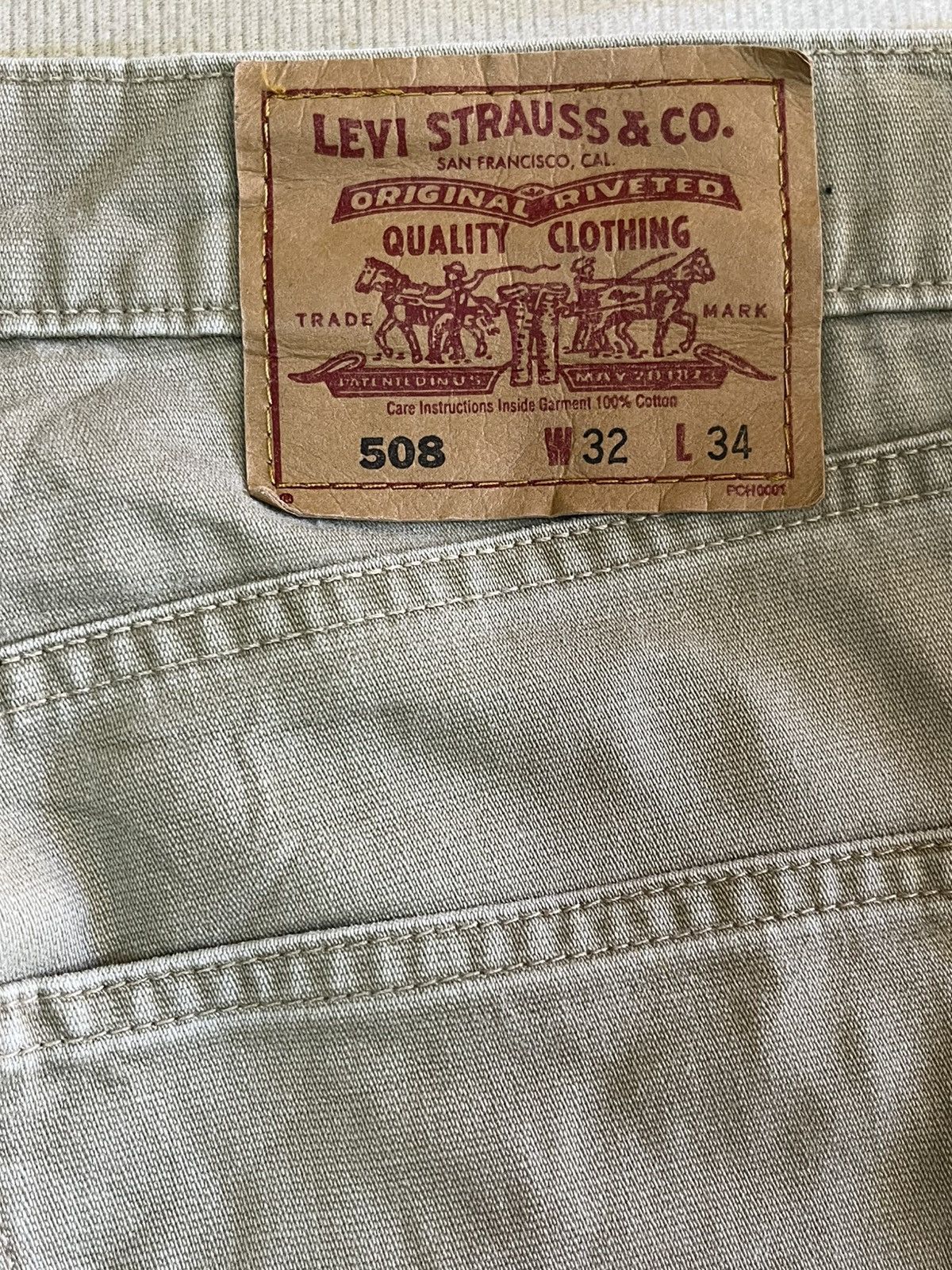 LVC × Levi's × Levi's Vintage Clothing Vintage Levi’s 508 Tan Colour Denim Size US 31 - 10 Thumbnail