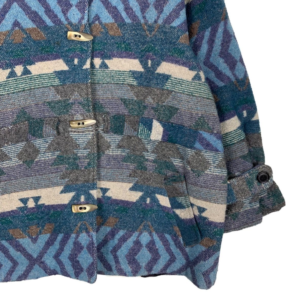 Vintage RAMPAGE Native Navajo Toggle Button Hoodie Jacket #1039-C47 Size US M / EU 48-50 / 2 - 4 Thumbnail