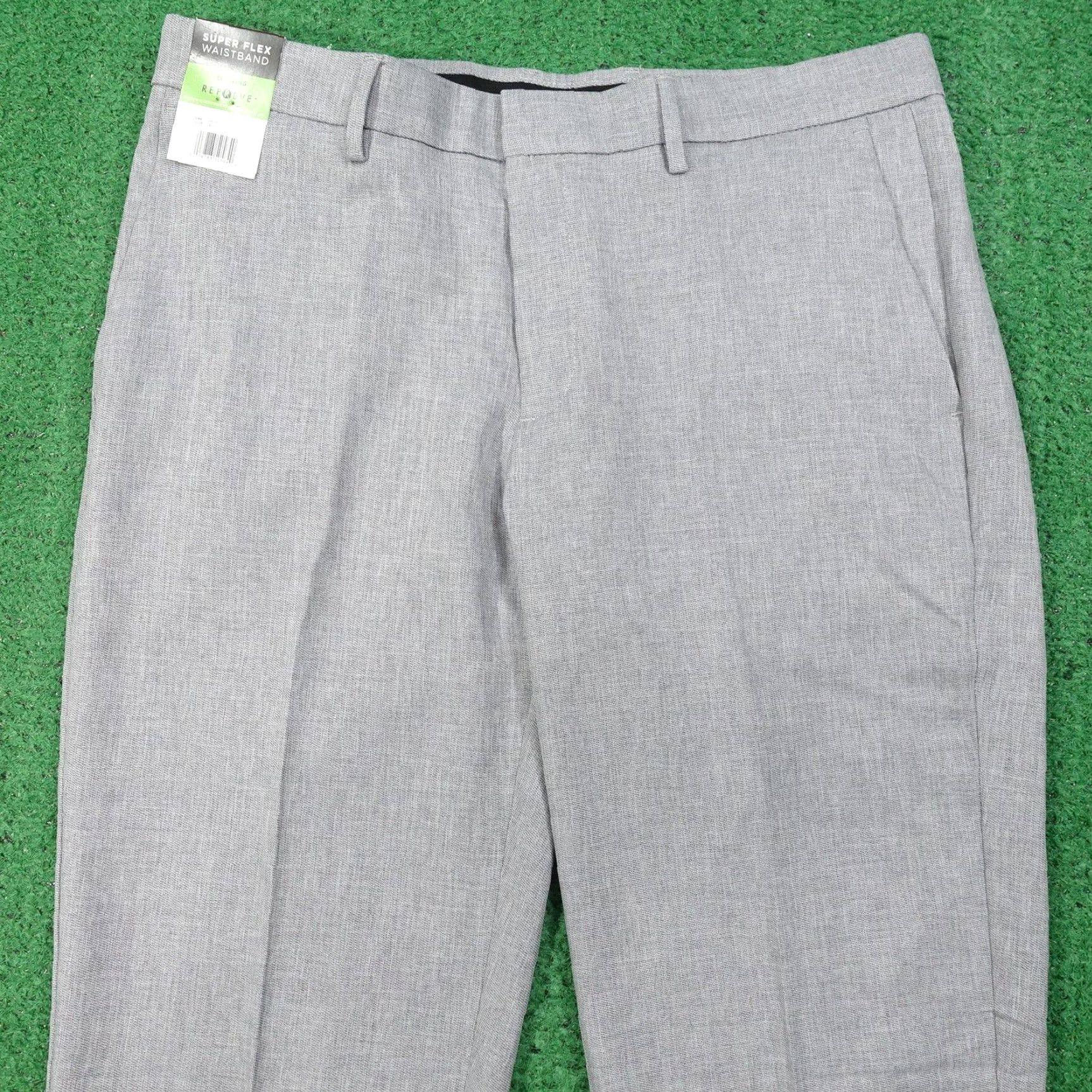 Haggar Haggar Dress Pants Mens 34x30 Gray Super Flex Comfort Waistband Repreve Dress Pants Size US 34 / EU 50 - 2 Thumbnail