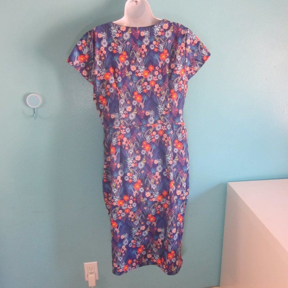 Ellen Tracy Lindy Bop Womens Size 12 "Purple Blooming" Dress Size L / US 10 / IT 46 - 4 Thumbnail