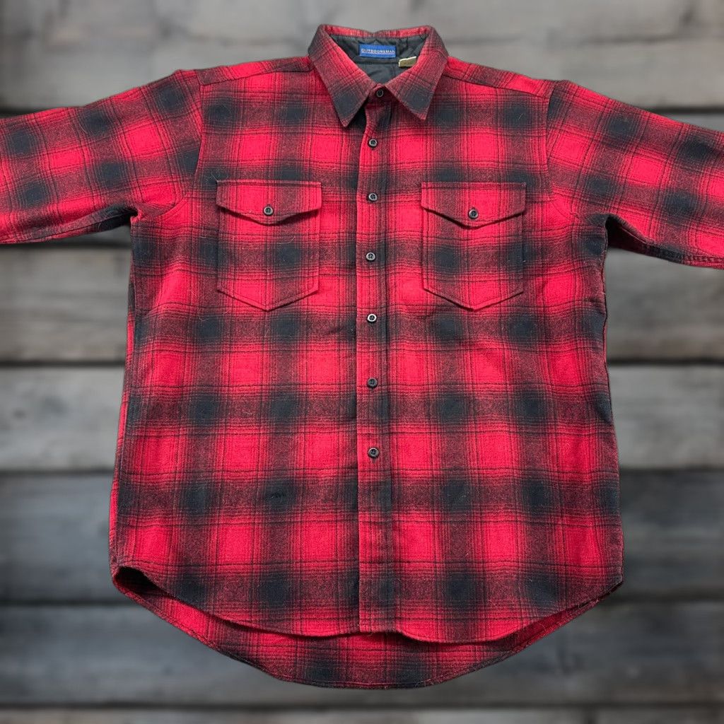 Pendleton Pendleton Shirt Mens L Red Black Button Up Long Sleeve Plaid Wool Cotton 90s Vintage Shadow Board Shirt Mens L Size US L / EU 52-54 / 3 - 1 Thumbnail