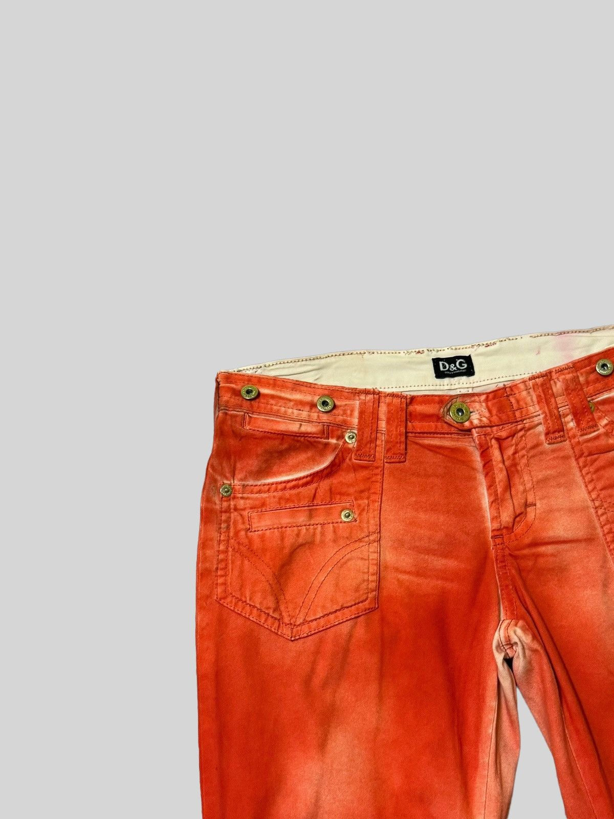 Dolce & Gabbana Flared Orange Claw Mark Dolce & Gabanna Pants. Size 29" - 4 Thumbnail