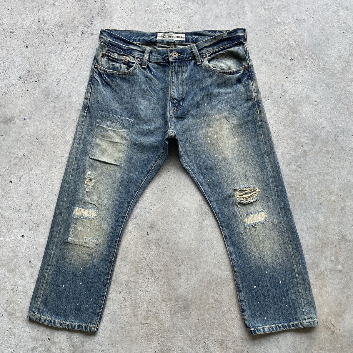 Vintage Back Number Japan Rusty Three Quarter Jeans Pants