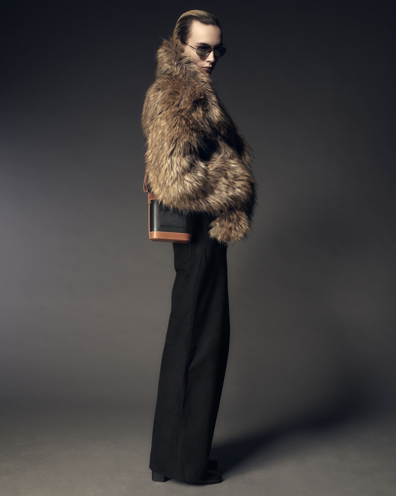 Saint Laurent Paris o1bcso1str0125 Asymmetrical Jacket Animal Fur in Red/Black Size US S / EU 44-46 / 1 - 5 Thumbnail
