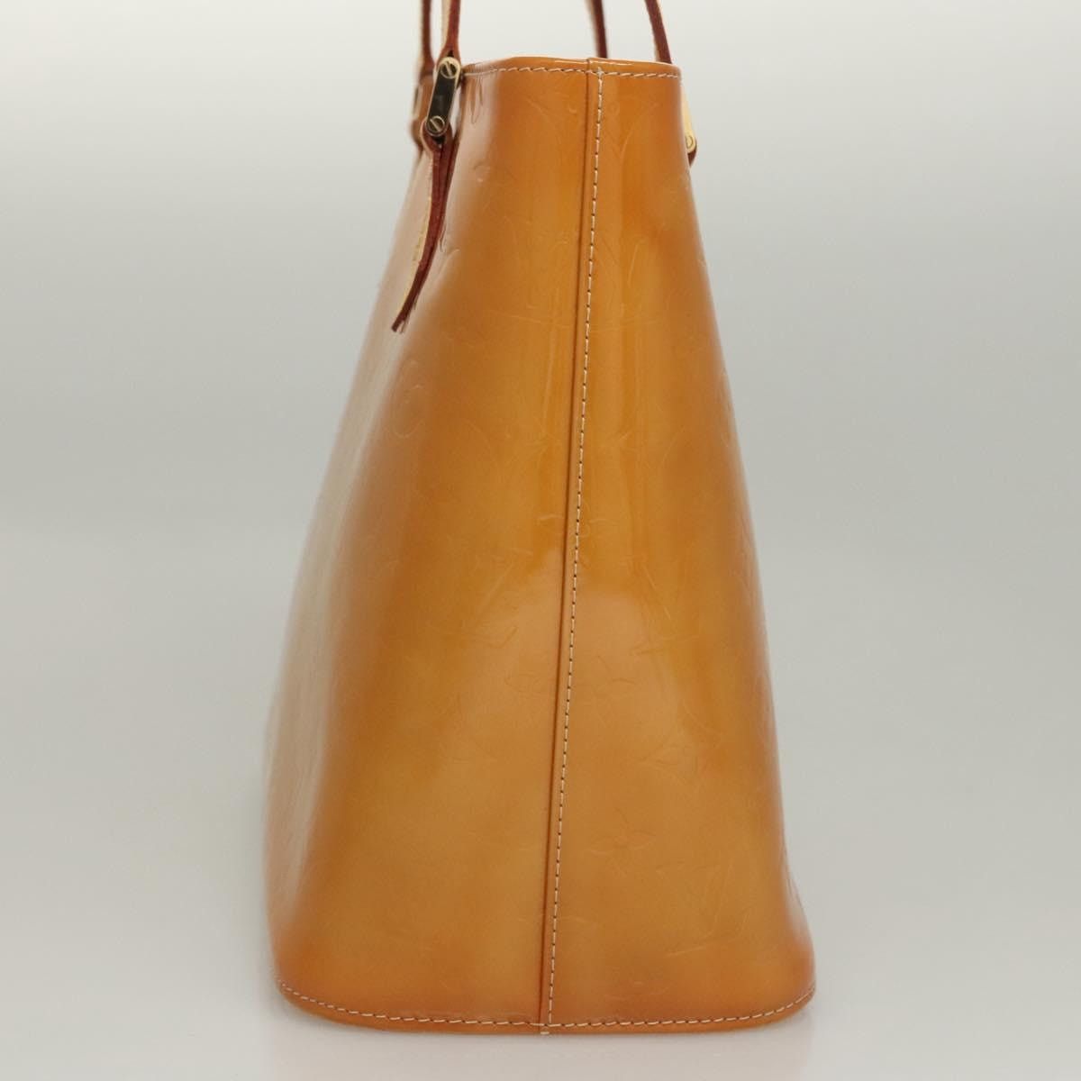 Louis Vuitton LOUIS VUITTON Monogram Vernis Houston Hand Bag Jaune M91121 Size ONE SIZE - 4 Thumbnail