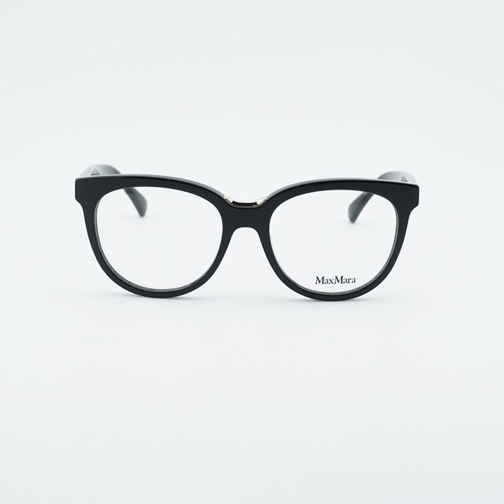 Max Mara Max Mara MM5110 001 Eyeglasses Black 52mm Oval Frame Size ONE SIZE - 4 Thumbnail