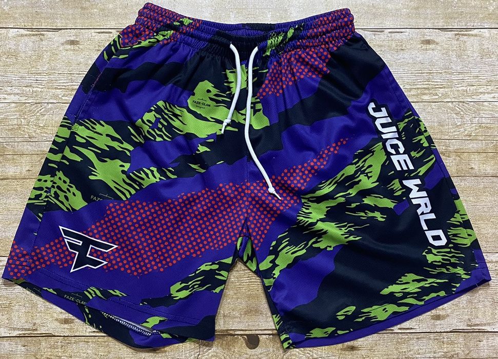 999 Club Juice Wrld X Faze Clan Mesh Shorts Grailed 6434