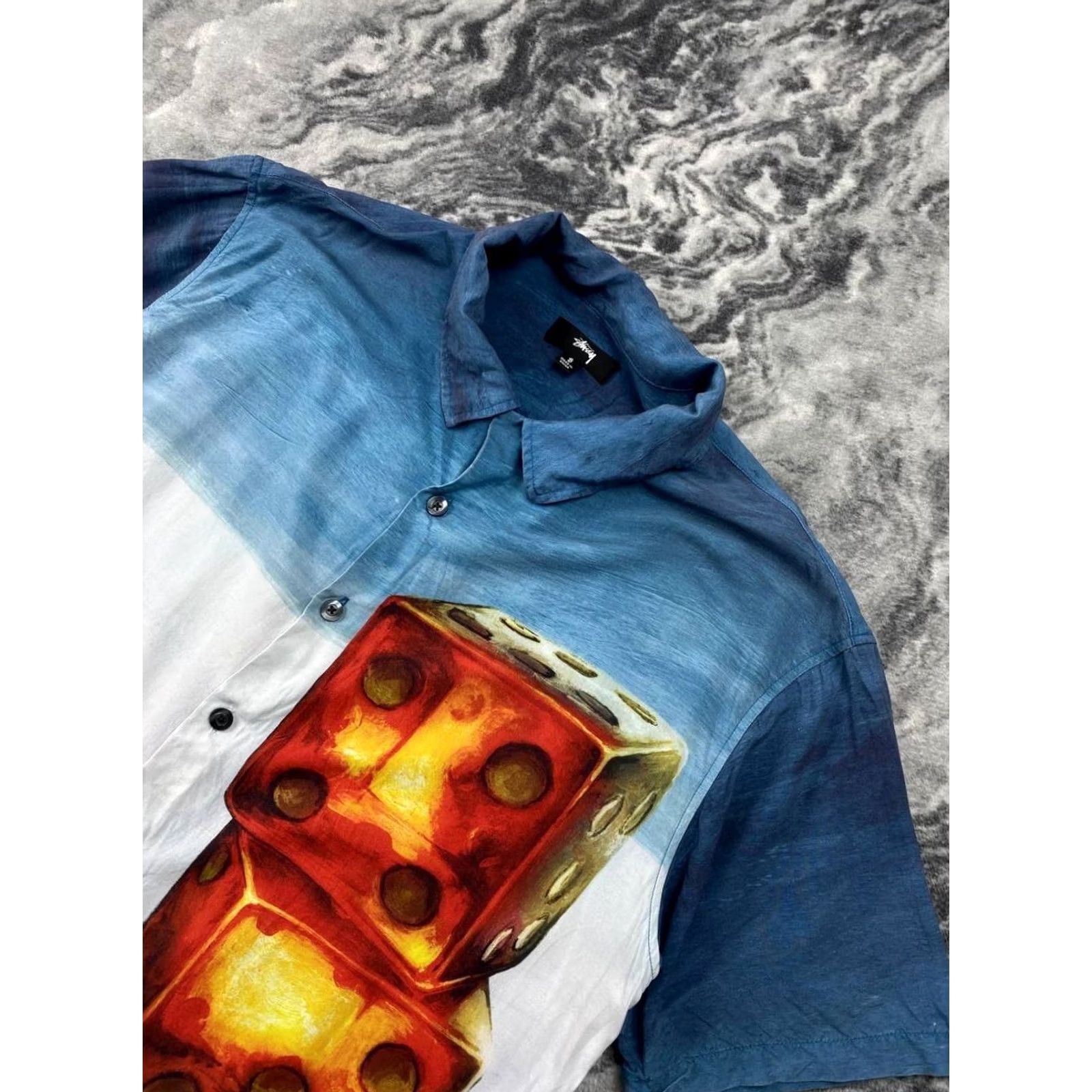 Vintage Stussy Dice Painting Shirt Buttons Big Logo Men Size S Blue Size US S / EU 44-46 / 1 - 3 Thumbnail