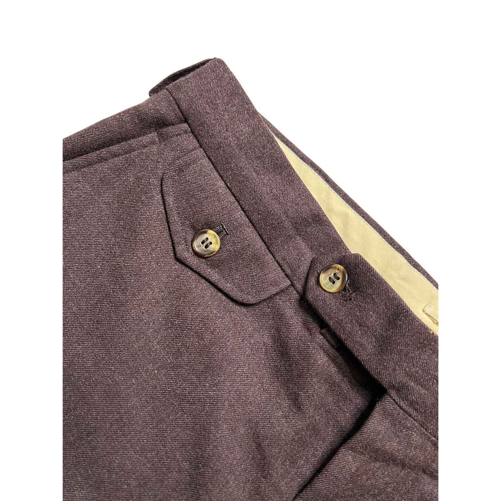 Club Room Club Room Bamberger’s 100% Wool Dress Pants Brown 34R 90s Size US 34 / EU 50 - 10 Thumbnail