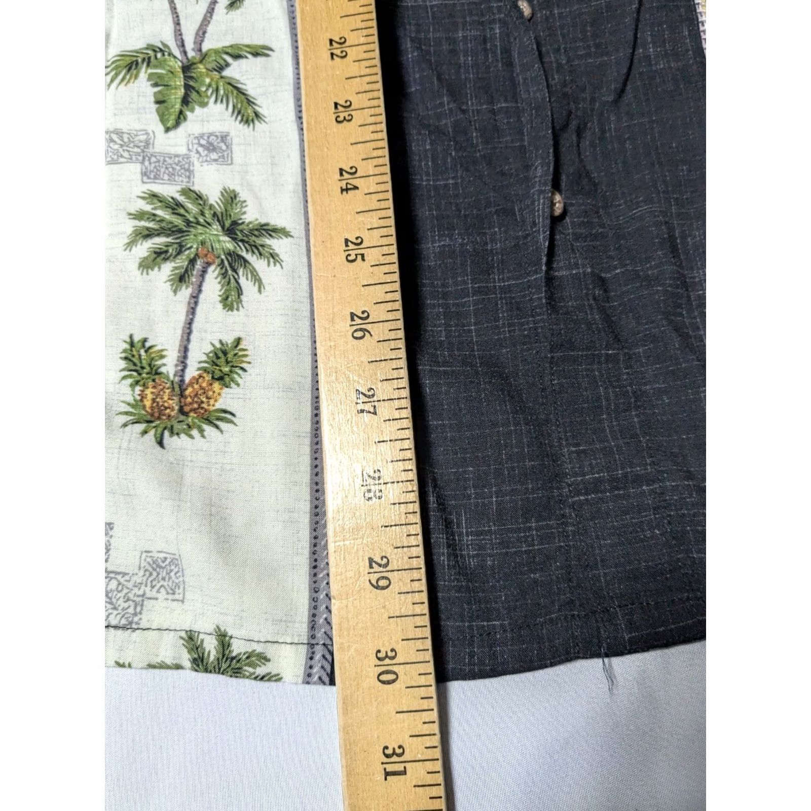 Vintage BURMA BIBAS CLASSIC FIT Men XL Black Palm Tree Panel Rayon Bowling Camp Shirt Size US XL / EU 56 / 4 - 7 Thumbnail