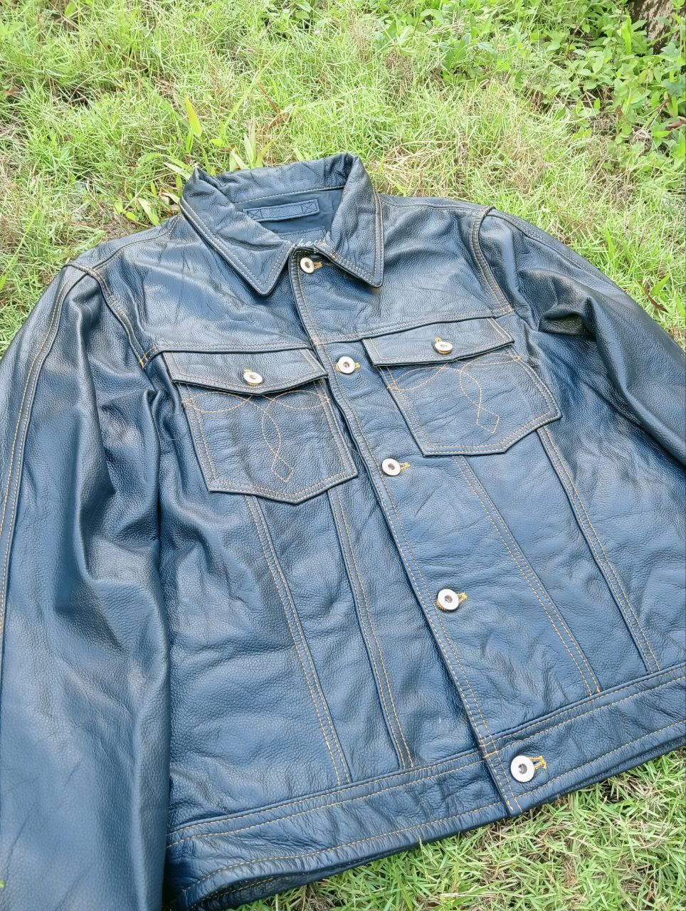Japanese Brand CURPHEY UNION MADE LEATHER JACKET Size US XXL / EU 58 / 5 - 4 Thumbnail