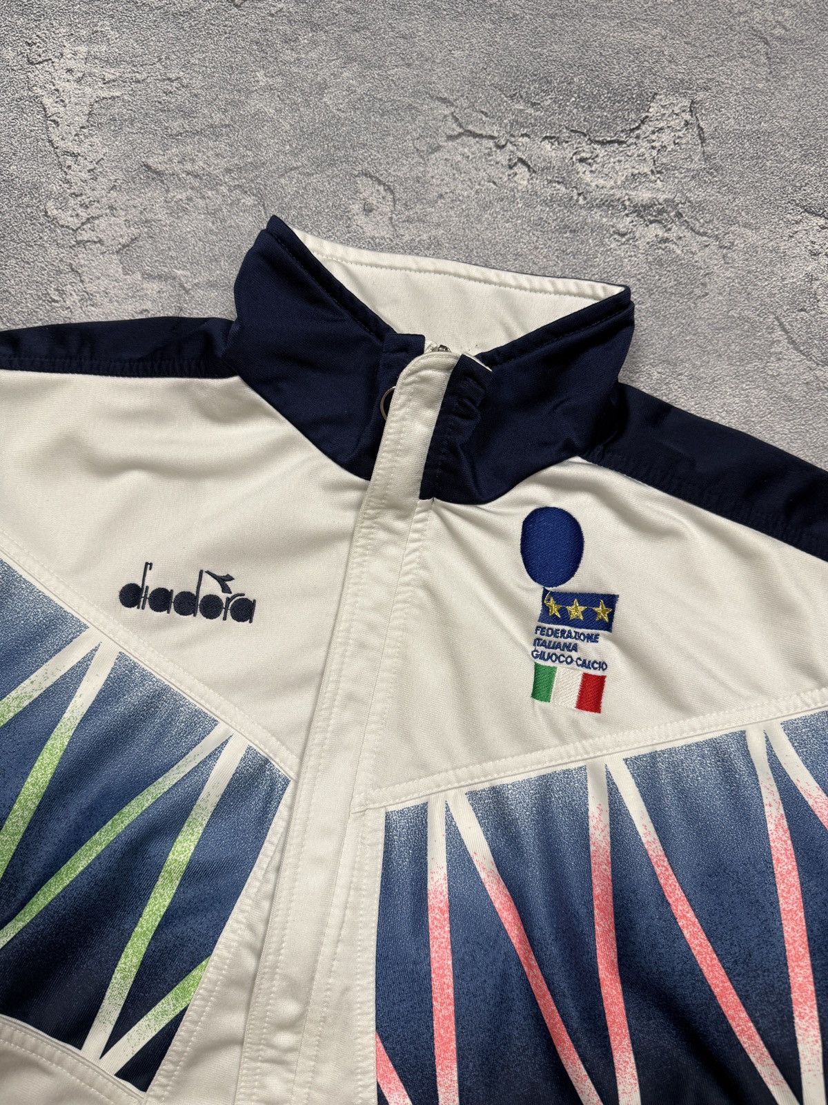 Diadora Vintage Diadora Italia 90s Track Jacket World Cup Retro Mens Size US L / EU 52-54 / 3 - 4 Thumbnail