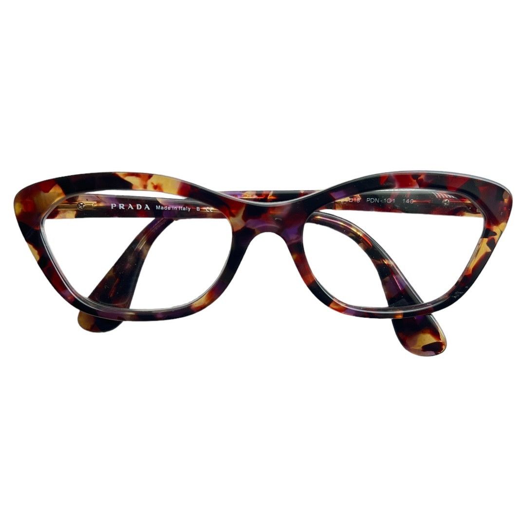 Prada PRADA VPR 03Q PDN 101 Tortoise Brown Purple Eyeglass Frames Size ONE SIZE - 1 Thumbnail