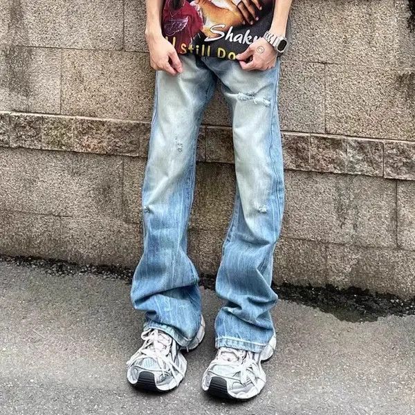 Japanese Brand Koizumi x zai Vintage washed ripped micro-flare jeans Size US 32 / EU 48 - 7 Thumbnail