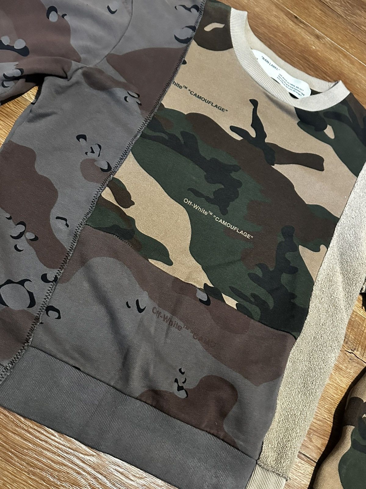 Off-White Off-White Virgil Abloh Camouflage Reconstructed Sweater Size US S / EU 44-46 / 1 - 3 Thumbnail