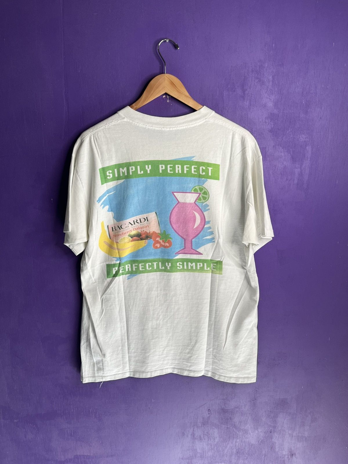 Bacardi × Vintage Vintage 80s Bacardi tropical mixers promo t-shirt Size US XL / EU 56 / 4 - 2 Thumbnail