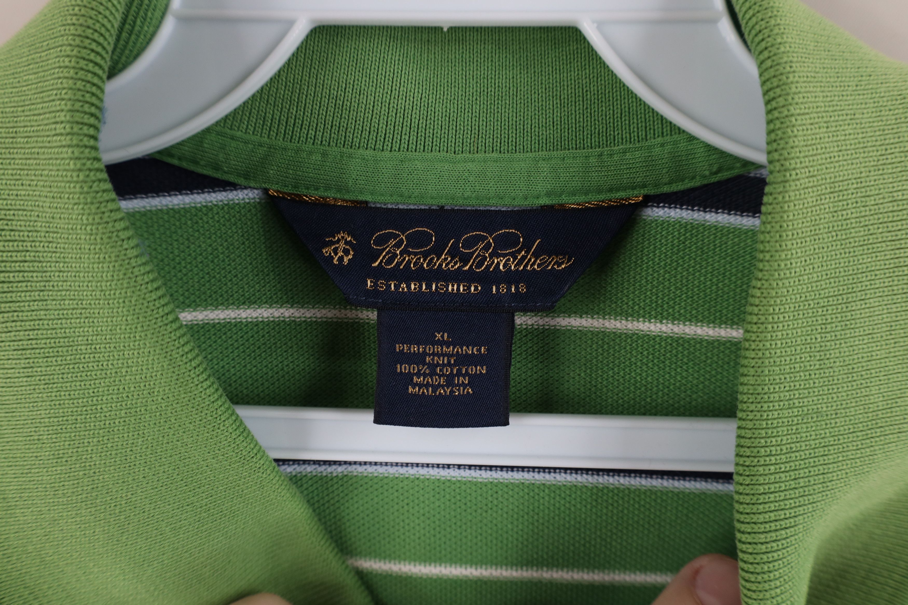 Brooks Brothers × Vintage Brooks Brothers Performance Polo Striped Golf Polo Shirt Size US XL / EU 56 / 4 - 10 Thumbnail