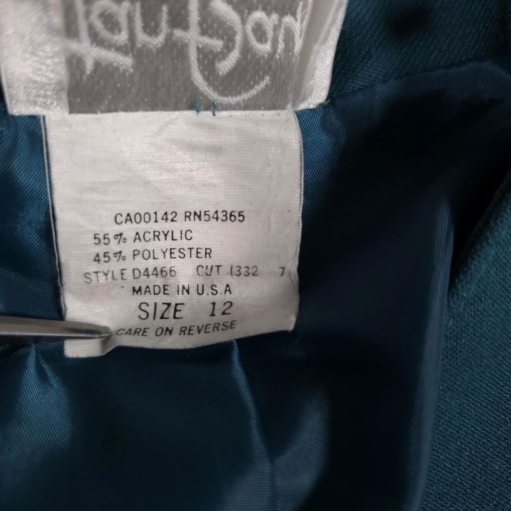 Vintage VINTAGE TanJay Blazer Womens 12 Open Front Made USA Acrylic Polyester Jacket Green Size XL / US 12-14 / IT 48-50 - 7 Thumbnail
