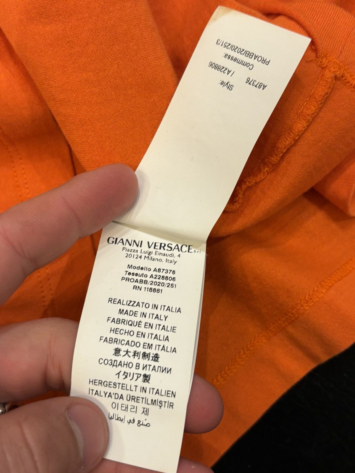Versace Versace Medusa Rhinestone Tee - Orange Size US XL / EU 56 / 4 - 5 Thumbnail