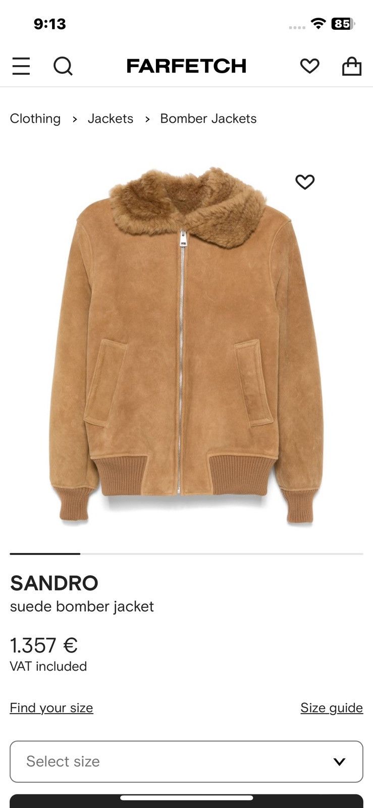 Sandro bomber AW24/25 Size US XL / EU 56 / 4 - 9 Thumbnail