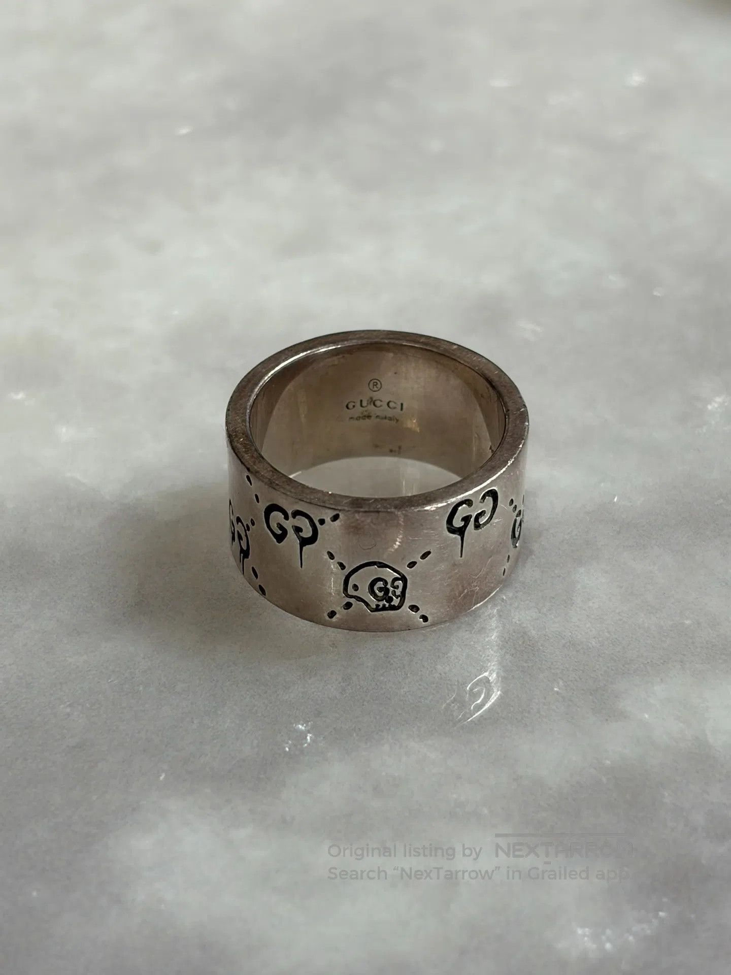 Louis Vuitton Louis Vuitton Skull Double G Wide Silver Ring| Size ONE SIZE - 2 Thumbnail