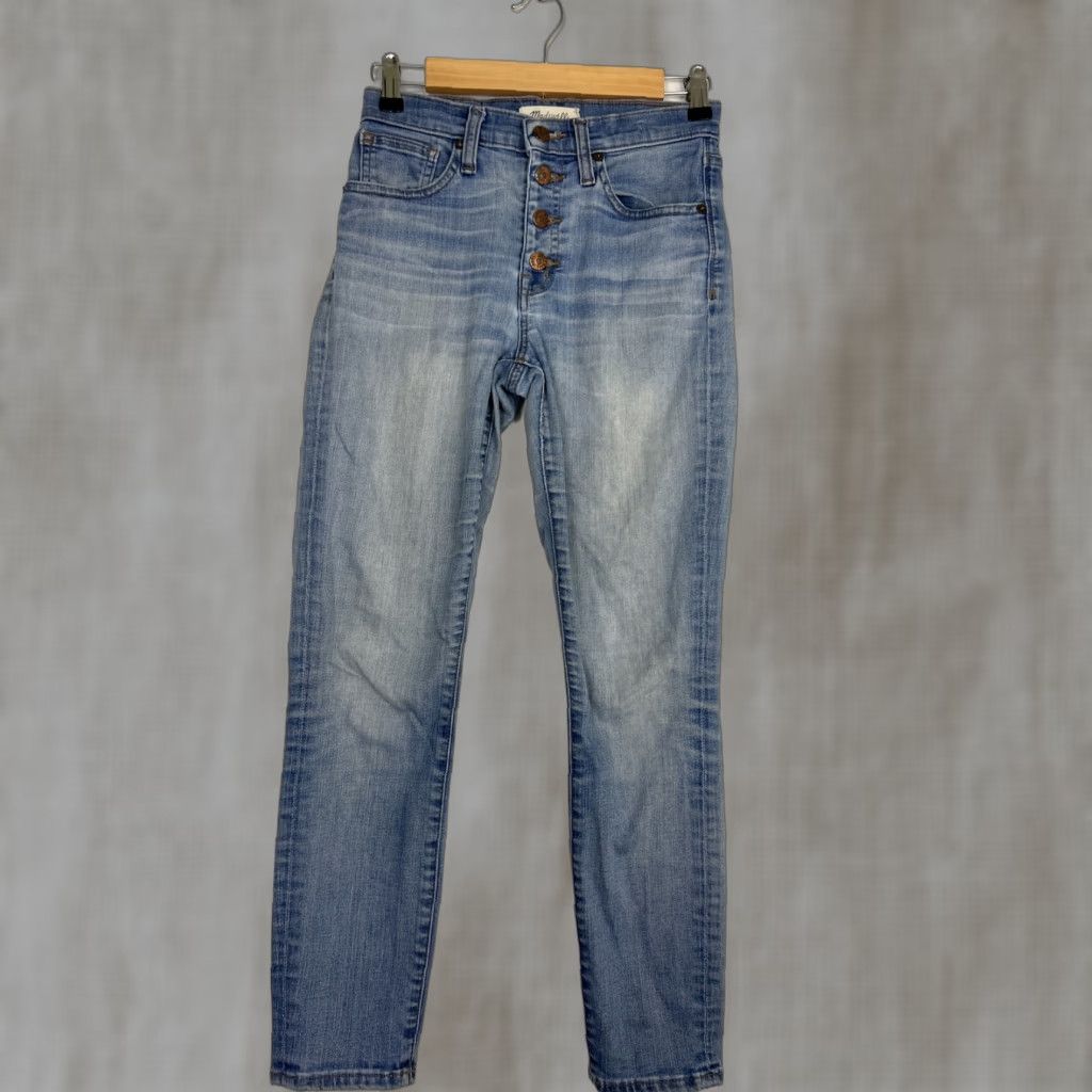 Madewell Madewell Jeans Skinny Crop 26 27 Light Blue Wash High Rise Button Fly Women 9” 9" High Riser Crop Skinny Jeans Size 26" / US 2 / IT 38 - 1 Thumbnail