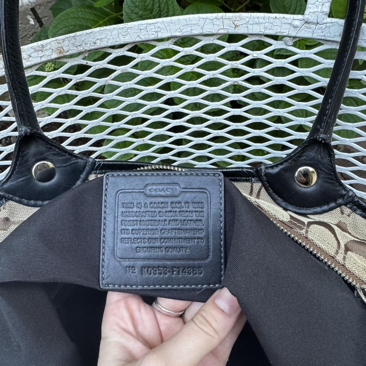 Coach Coach Monogramed Tan & Black Tote Size ONE SIZE - 7 Thumbnail