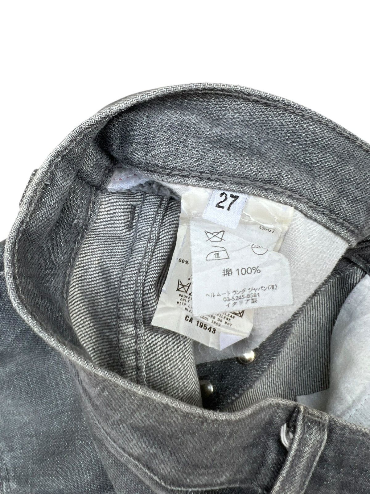 Vintage Helmut Lang Italian Cut Faded Mud Grey Denim Jeans