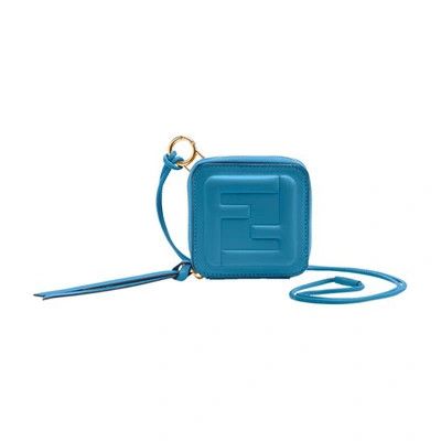 Fendi o1s1wg111224 Size: OS / Small FF Cube Wallet in Blue Size ONE SIZE - 1 Preview