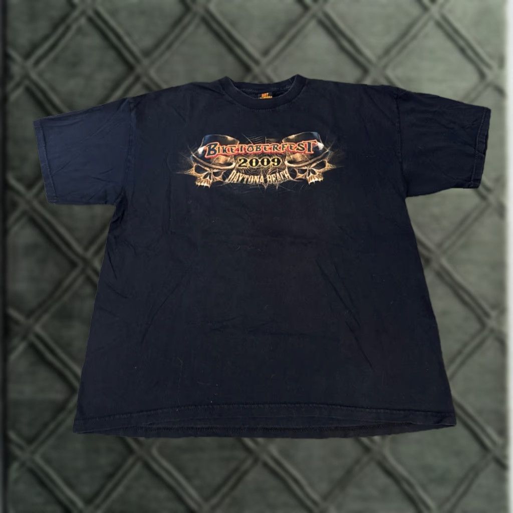 Vintage VINTAGE Biketoberfest 2009 Motorcycle Biker Daytona Beach T-Shirt XL Black Men Mens T-Shirt Motorcycle VTG 2009 Size US XL / EU 56 / 4 - 1 Thumbnail
