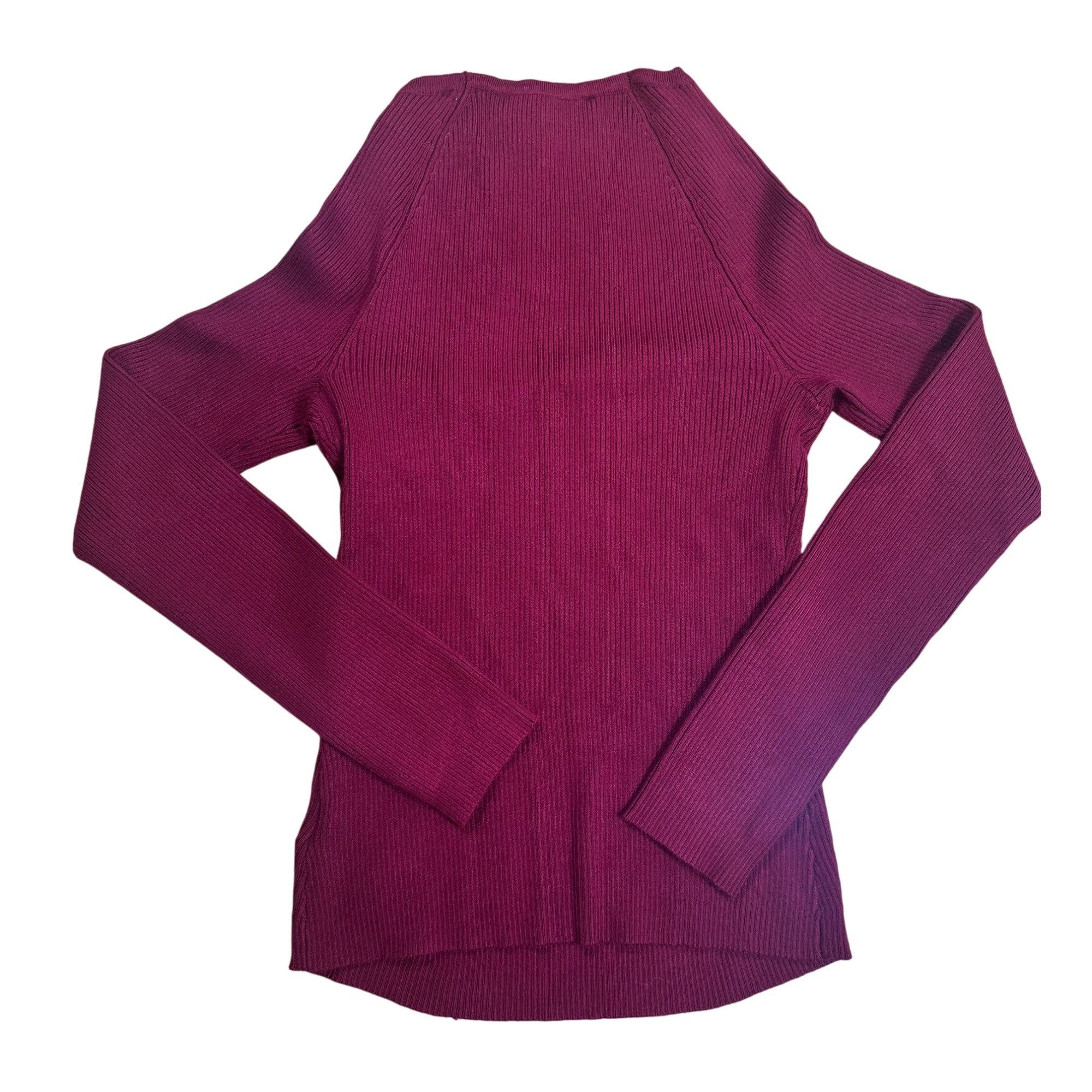 Other Plus Size Ribbed Pullover Sweater Burgundy Long Sleeve 0X NW Size XL / US 12-14 / IT 48-50 - 2 Thumbnail