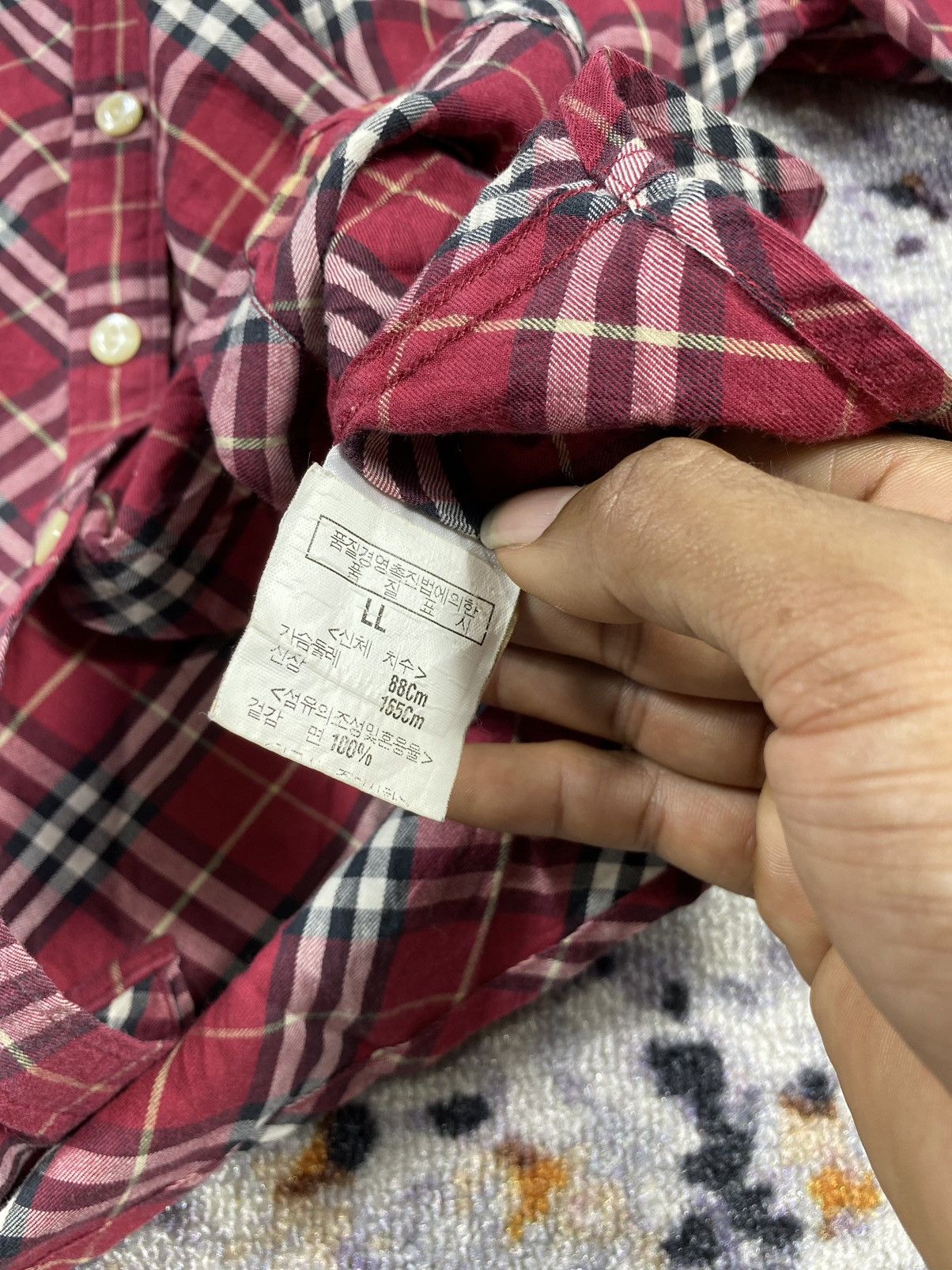 Burberry × Burberry Prorsum × Vintage BURBERRY SHIRT NOVA CHECK RED Size L / US 10 / IT 46 - 5 Thumbnail