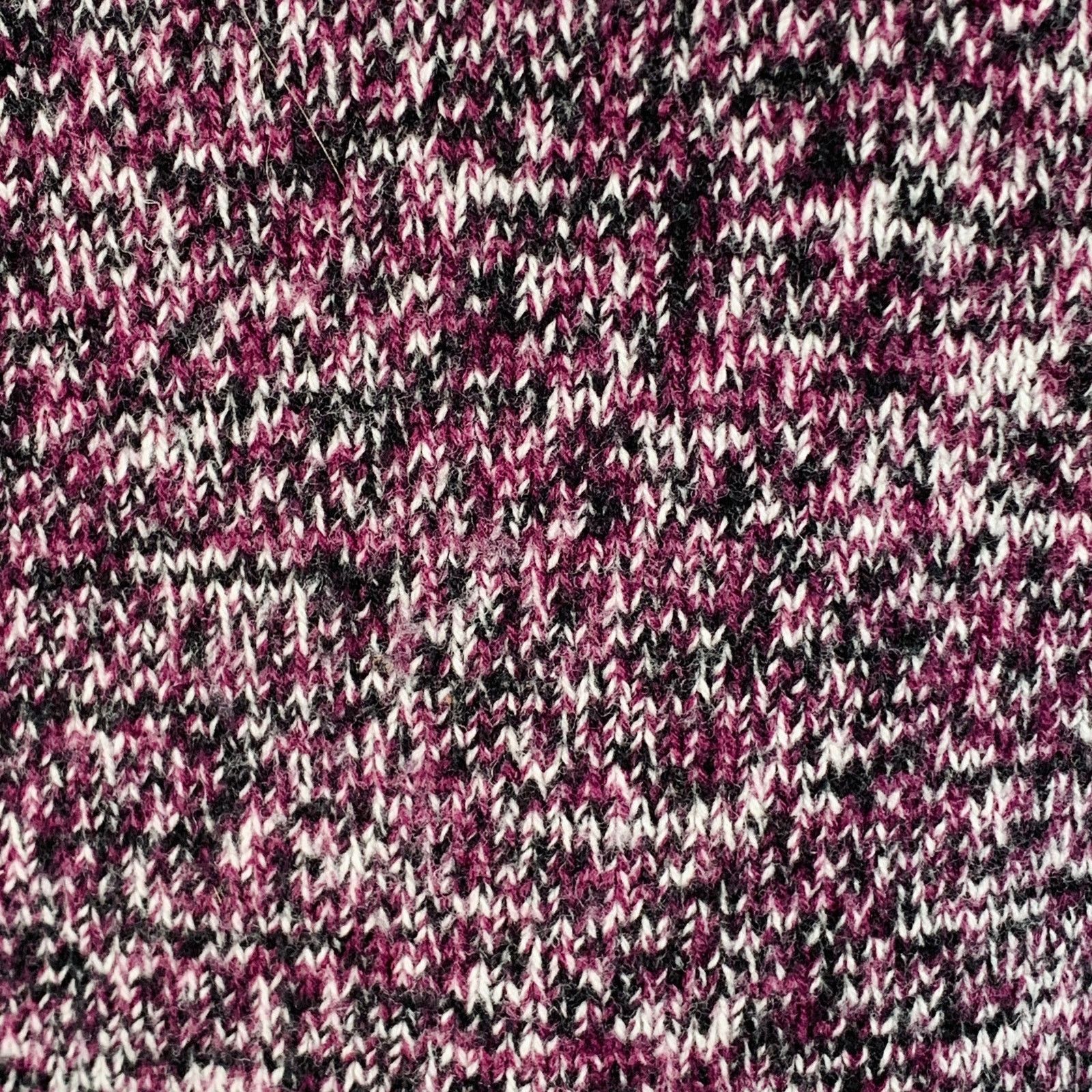 Jil Sander JIL SANDER Purple Black White Wool Melange Boxy Sweater Size XL / US 12-14 / IT 48-50 - 2 Thumbnail