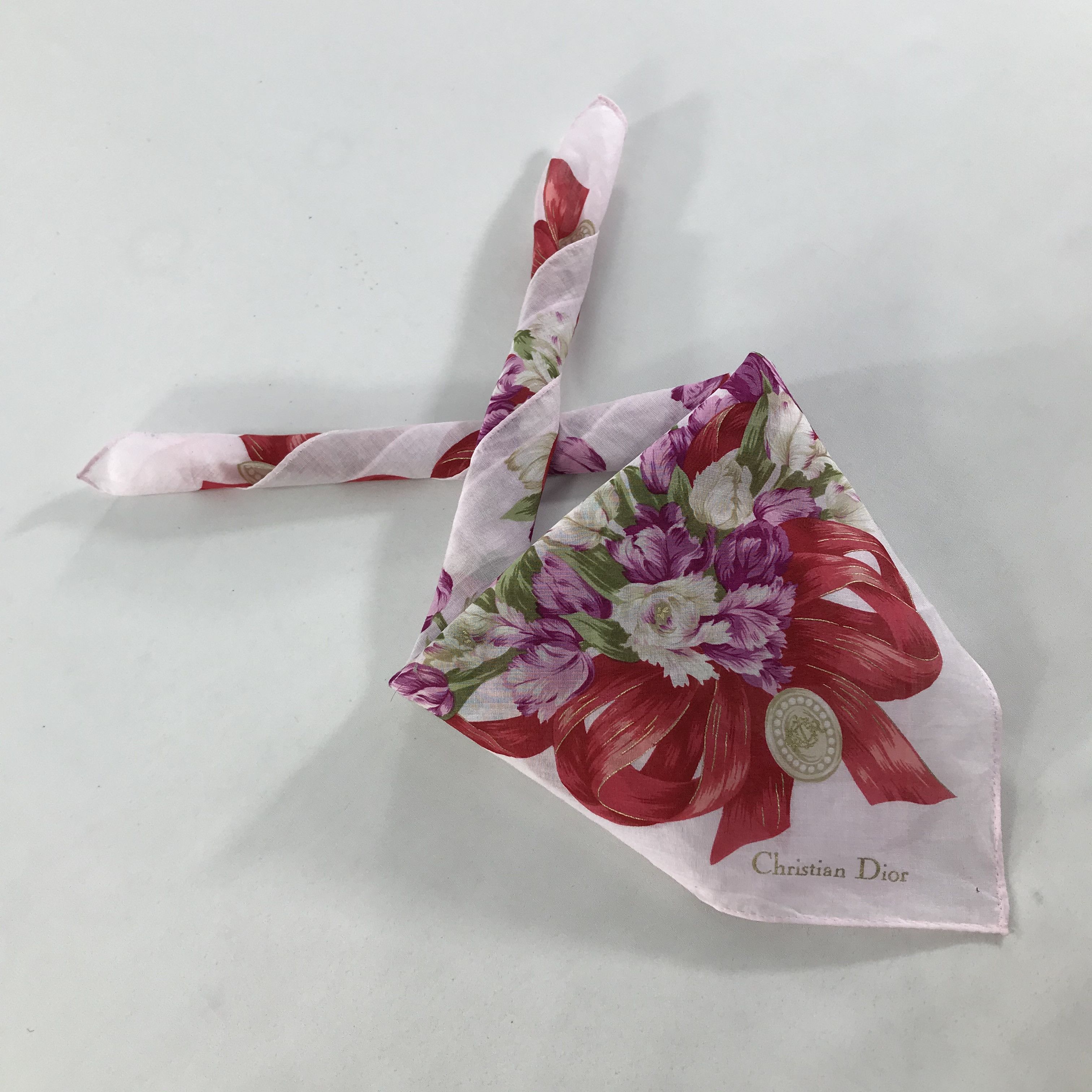 Vintage Christian Dior Bandana / Handkerchief / Neckerchief - S1763 Size ONE SIZE - 5 Thumbnail
