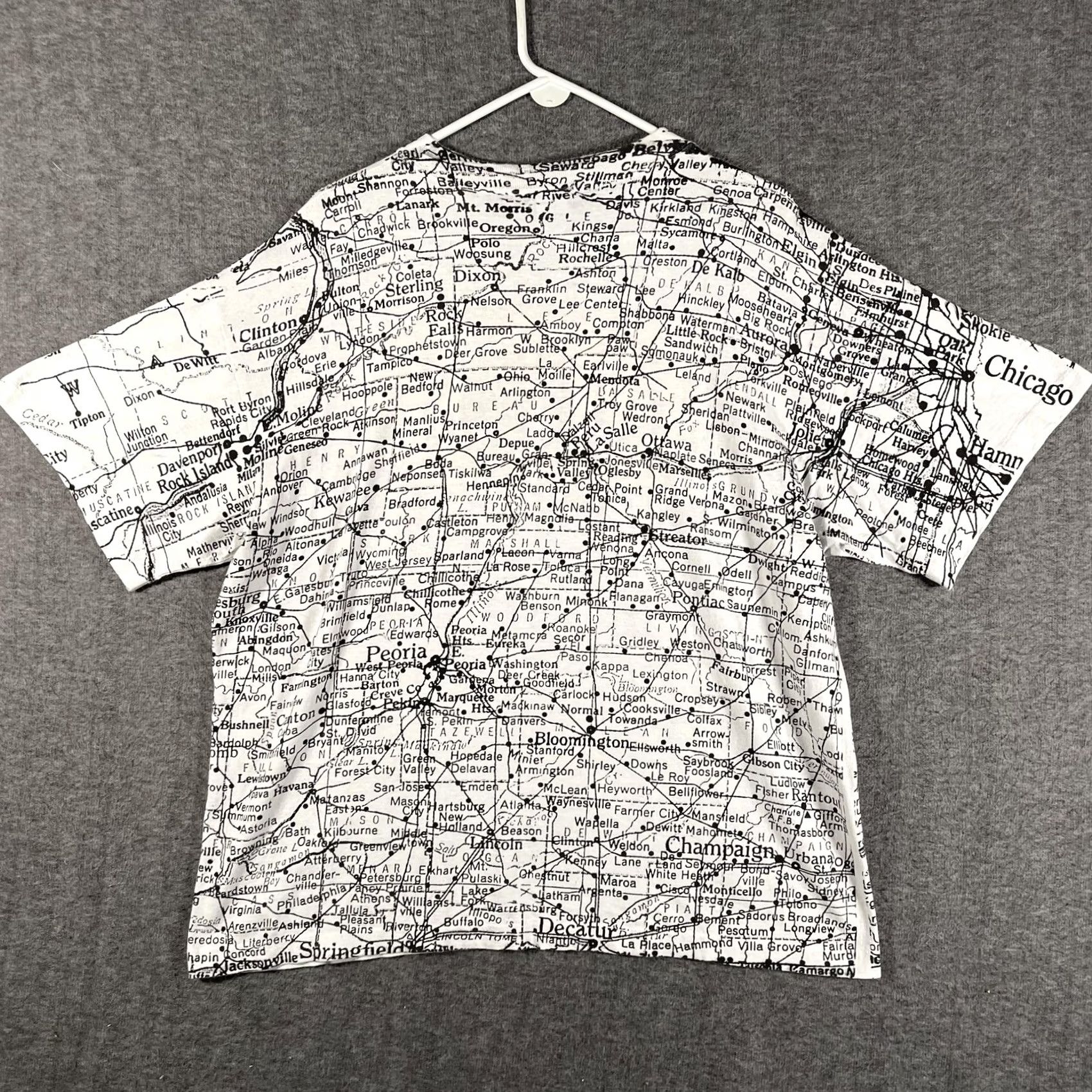 Sunray Sportswear VINTAGE Sun Sportswear Shirt Mens 2XL White Illinois Map All Over Print USA 90s Size US XXL / EU 58 / 5 - 3 Thumbnail