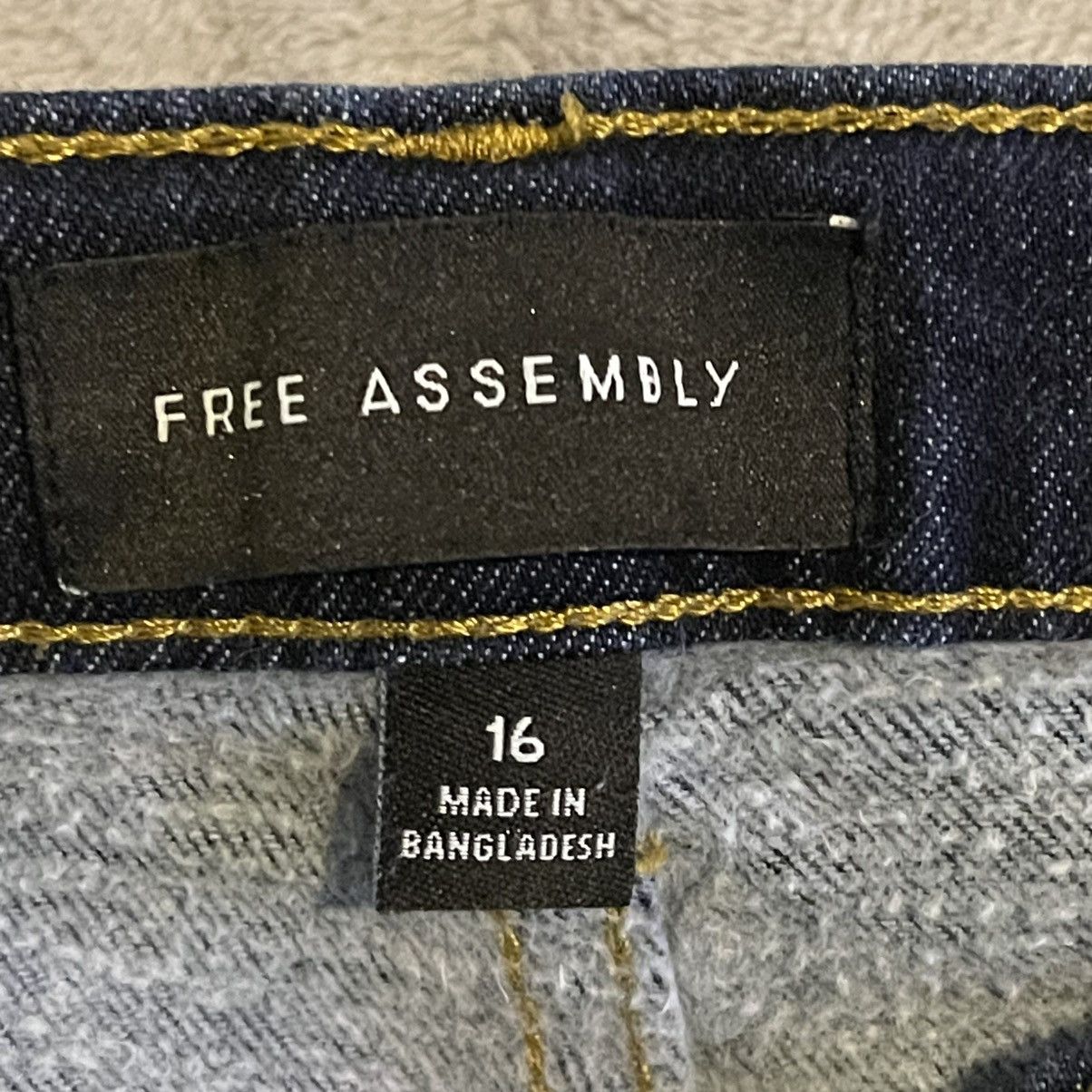 Other Free Assembly Womens Carpenter Jeans Size 16 Straight Leg Size 38" / US 16 / IT 52 - 3 Thumbnail