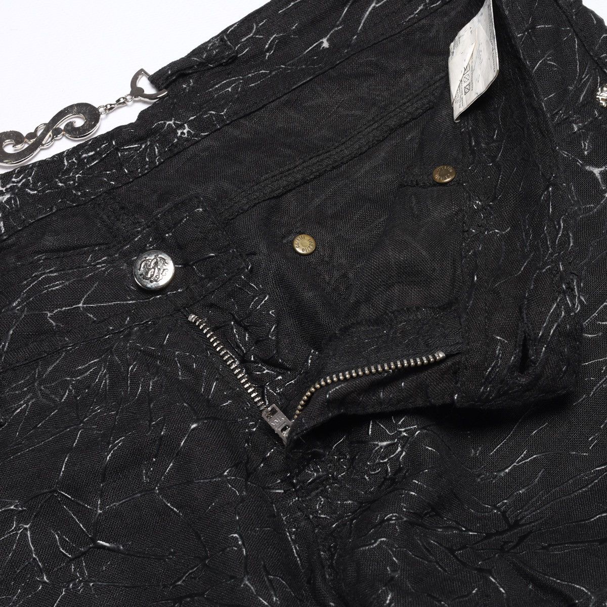 Roberto Cavalli Roberto Cavalli Vintage Printed Web Pants Black Size 27" / US 4 / IT 40 - 12 Thumbnail