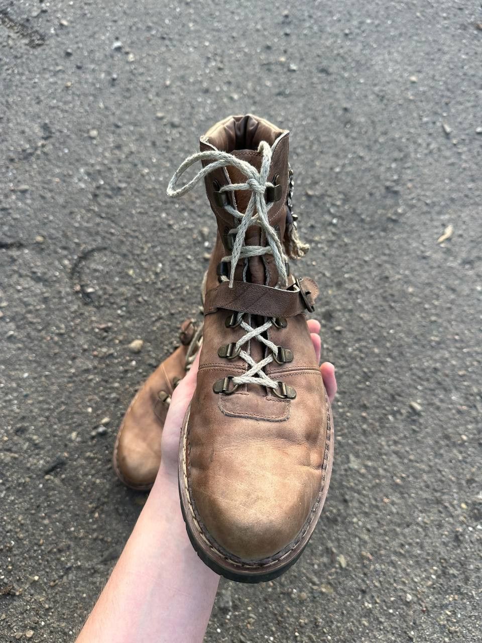 Other Vintage 14th Addiction style Leather Faded Biker High Boots Size US 9 / EU 42 - 6 Thumbnail