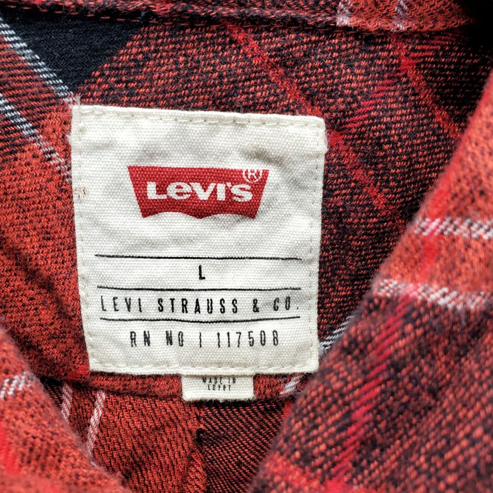 Levi's Levi's Mens Button-Up Flannel Shirt - Multi Plaid, Long Sleeve, Casual Outdoor, Size L Size US L / EU 52-54 / 3 - 5 Thumbnail