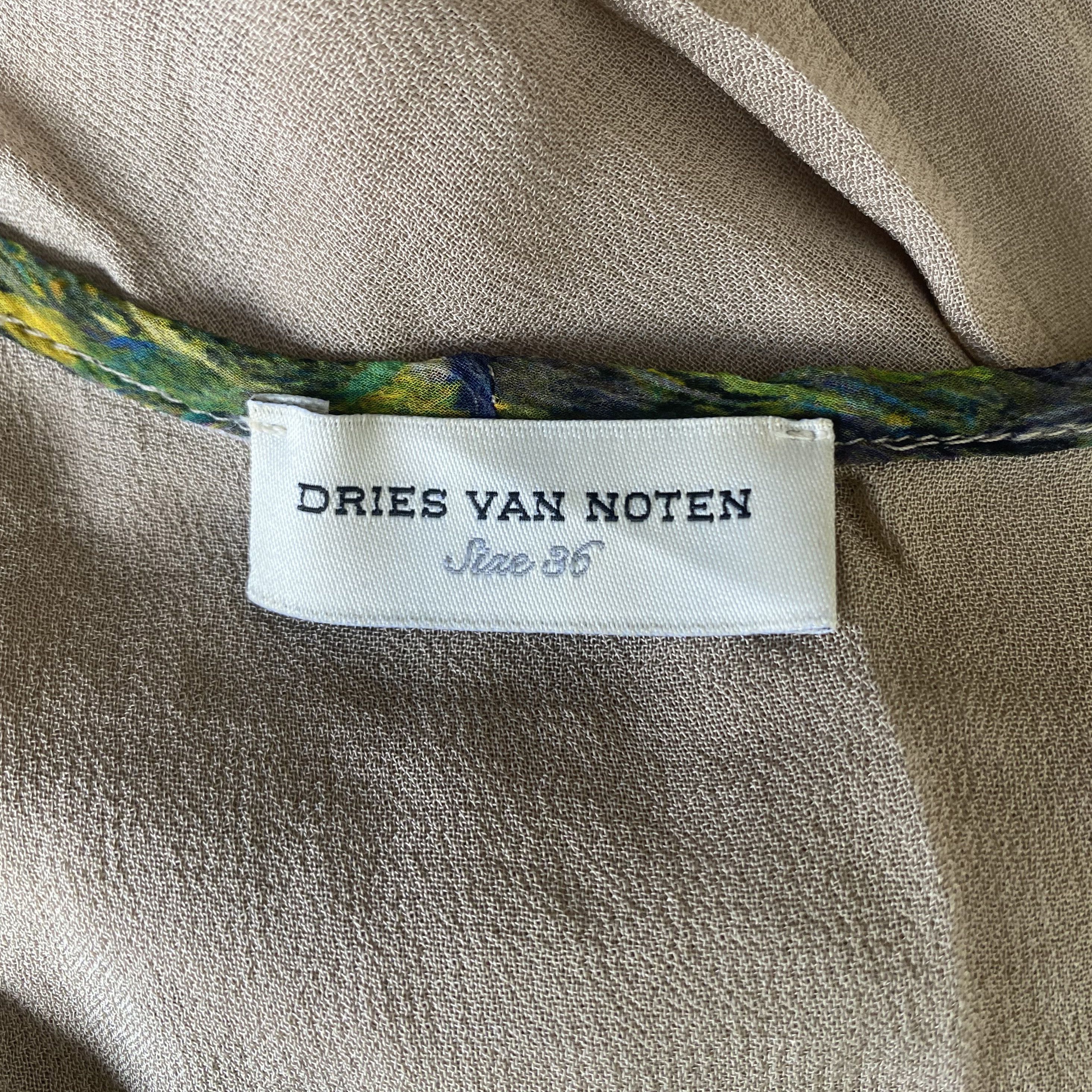 Dries Van Noten FW 2008 Beige Drop Waist Runway Dress Size XS / US 0-2 / IT 36-38 - 9 Thumbnail