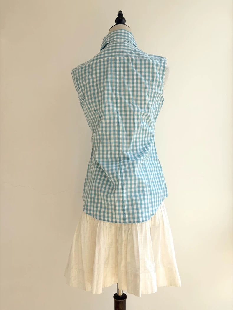 Vivienne Westwood Vivienne Westwood Blue checkered shirt without sleeves Size M / US 6-8 / IT 42-44 - 4 Thumbnail