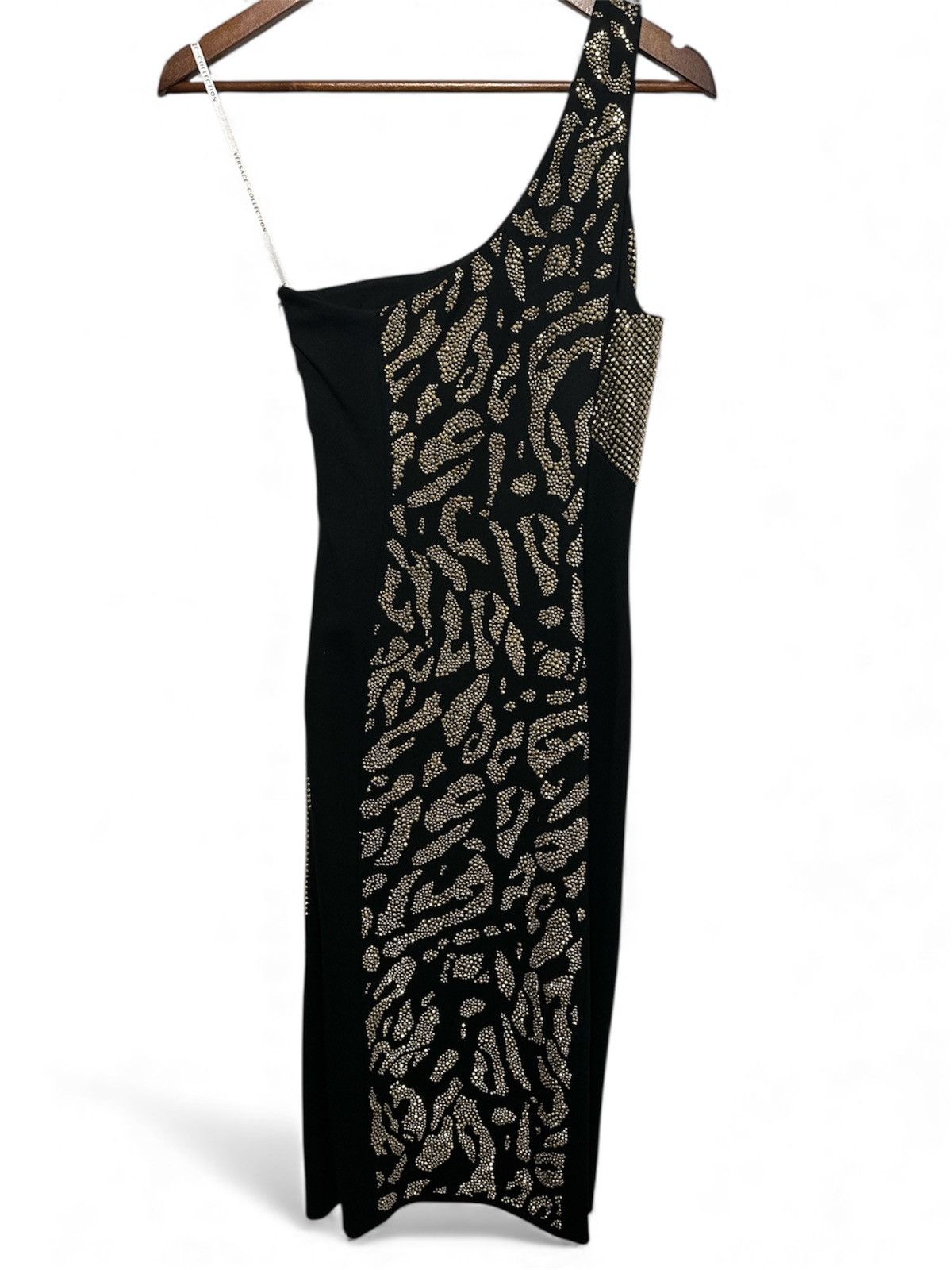 Versace Versace Donatella Era Black & Gold Crystal Mini Dress Size XS / US 0-2 / IT 36-38 - 1 Thumbnail