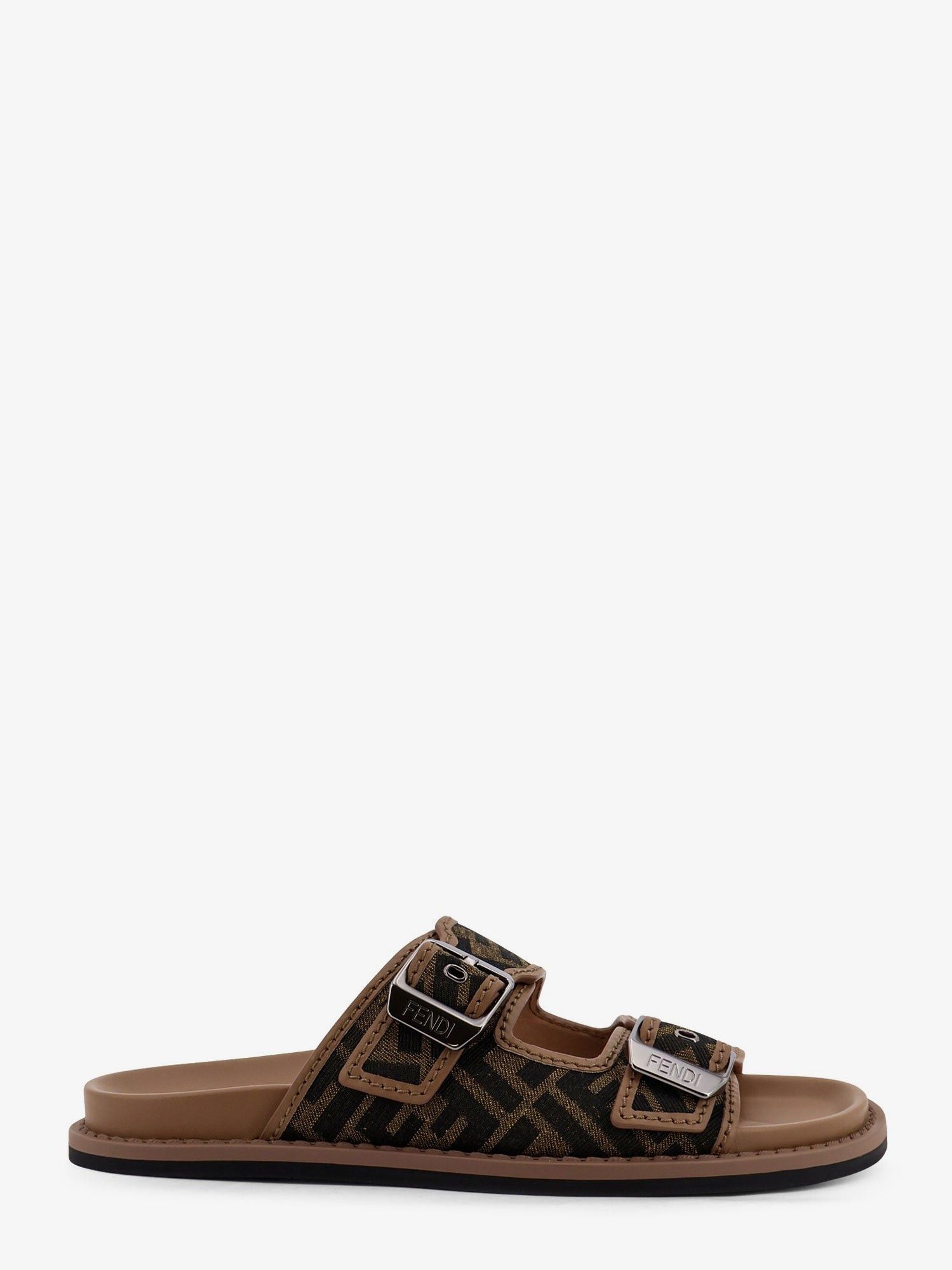 Fendi Feel Sandals In Ff Jacquard Fabric Size US 10 / EU 43 - 1 Thumbnail