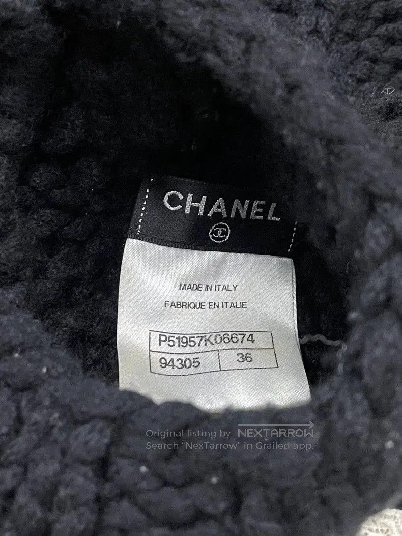 Chanel Chanel Black Lace Panel Long Sleeve Sweater. Size US S / EU 44-46 / 1 - 6 Thumbnail