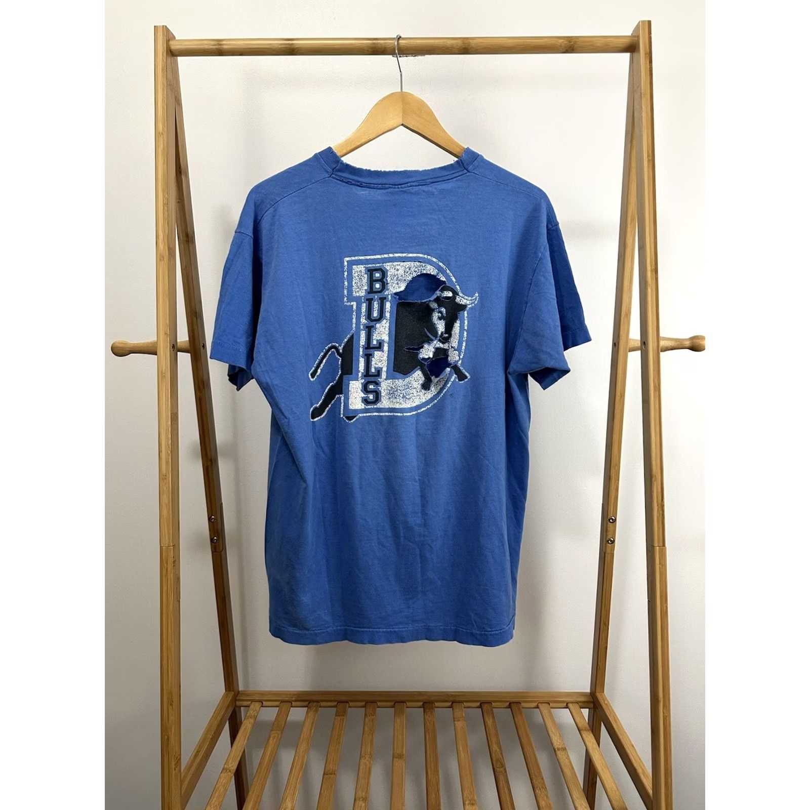 Fruit Of The Loom VTG 90s Durham Bulls MiLB T-Shirt XL Blue Mens Short Sleeve Distressed Thrashed Worn FT Fruit of the Loom Size US XL / EU 56 / 4 - 2 Thumbnail