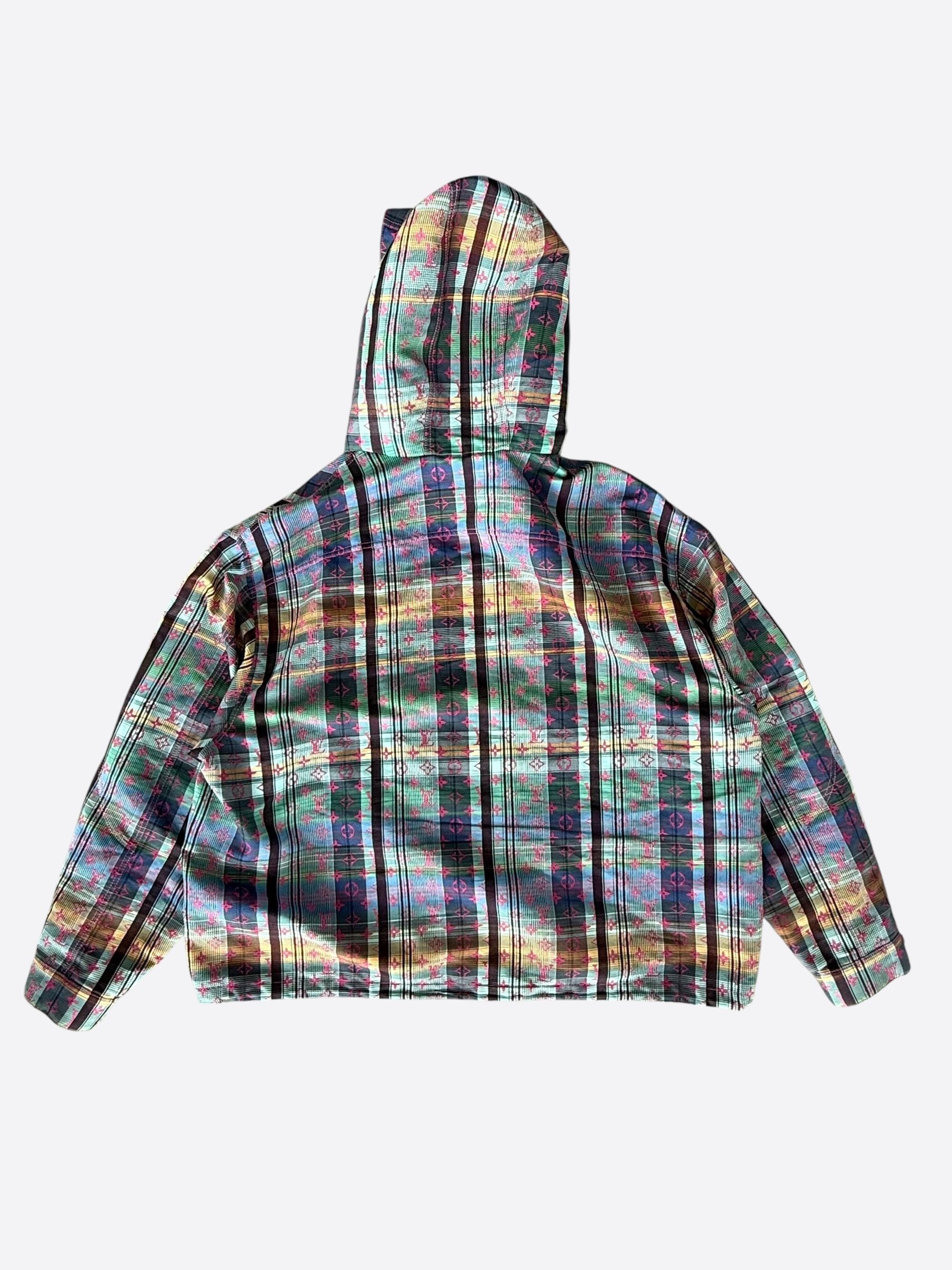Louis Vuitton Louis Vuitton Multicolor Plaid & Pink Monogram Windbreaker Size US XXL / EU 58 / 5 - 2 Thumbnail